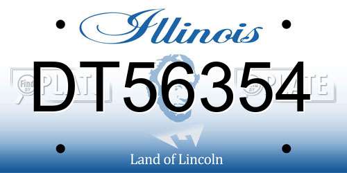 DT56354 Illinois License Plate