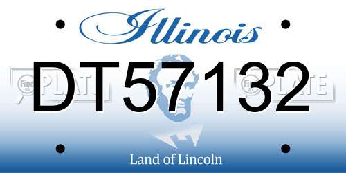 DT57132 Illinois License Plate