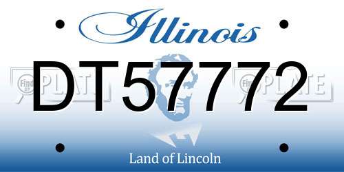 DT57772 Illinois License Plate