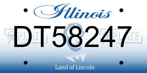 DT58247 Illinois License Plate