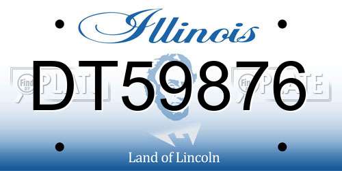 DT59876 Illinois License Plate