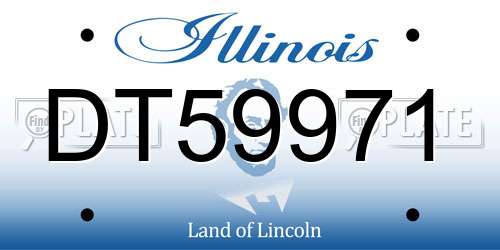 DT59971 Illinois License Plate