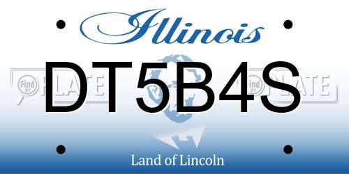 DT5B4S Illinois License Plate