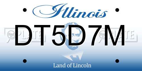DT5D7M Illinois License Plate