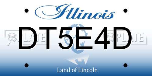 DT5E4D Illinois License Plate