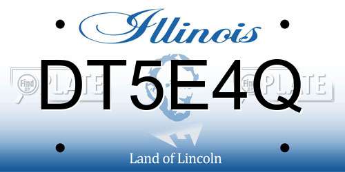 DT5E4Q Illinois License Plate