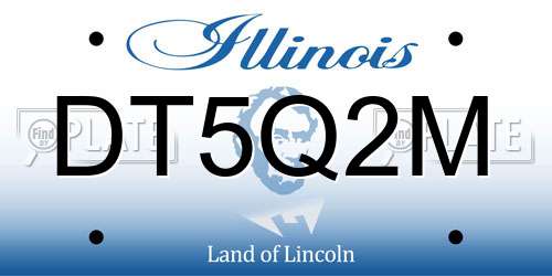 DT5Q2M Illinois License Plate