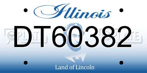 DT60382 Illinois License Plate