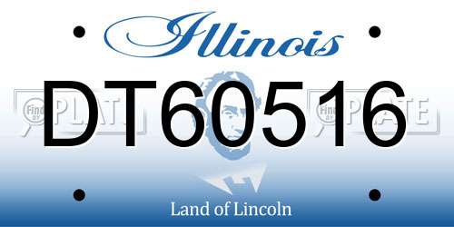 DT60516 Illinois License Plate
