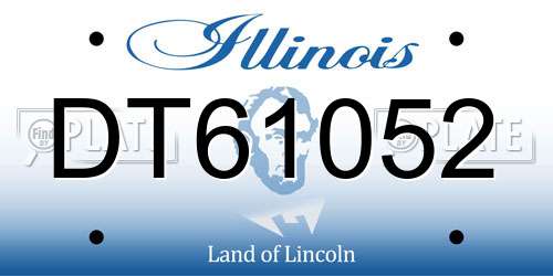DT61052 Illinois License Plate