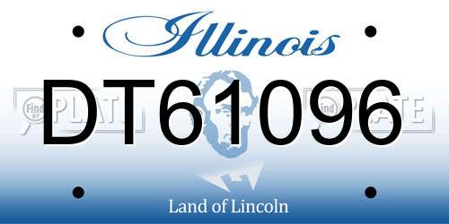 DT61096 Illinois License Plate