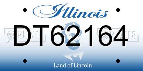 DT62164 Illinois License Plate