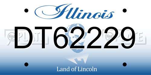 DT62229 Illinois License Plate