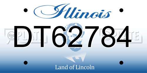 DT62784 Illinois License Plate