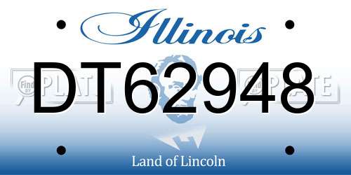 DT62948 Illinois License Plate