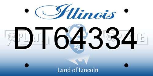 DT64334 Illinois License Plate