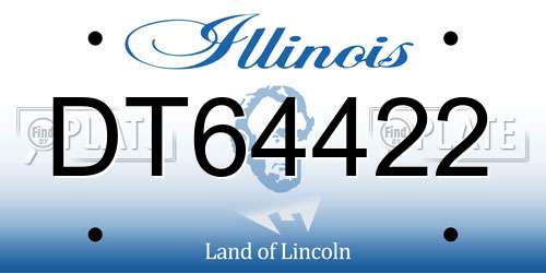 DT64422 Illinois License Plate