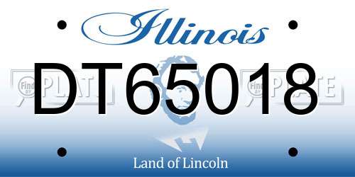 DT65018 Illinois License Plate