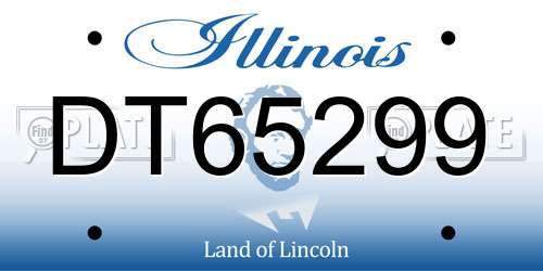 DT65299 Illinois License Plate