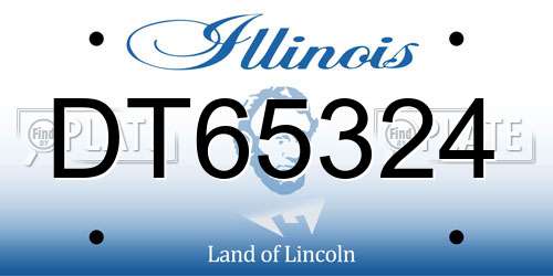 DT65324 Illinois License Plate