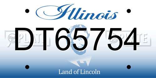 DT65754 Illinois License Plate