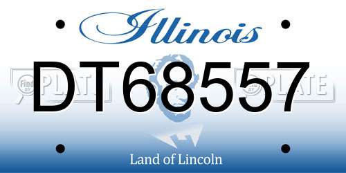 DT68557 Illinois License Plate