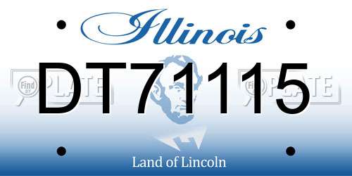 DT71115 Illinois License Plate