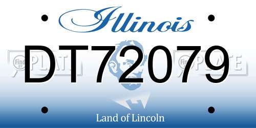 DT72079 Illinois License Plate