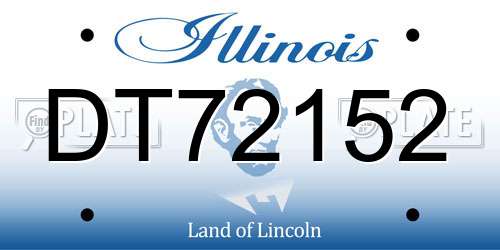 DT72152 Illinois License Plate