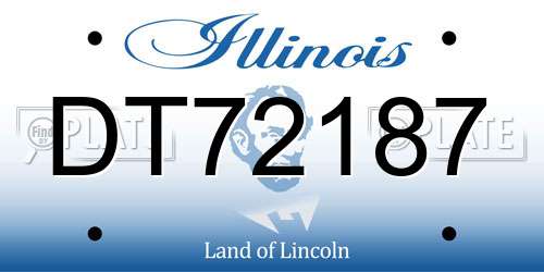 DT72187 Illinois License Plate