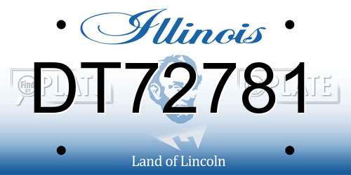 DT72781 Illinois License Plate