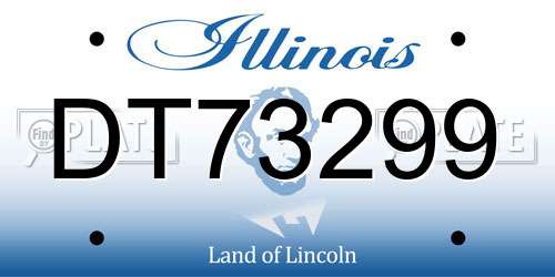 DT73299 Illinois License Plate