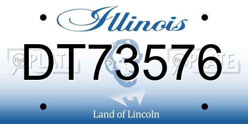 DT73576 Illinois License Plate