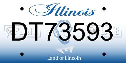 DT73593 Illinois License Plate