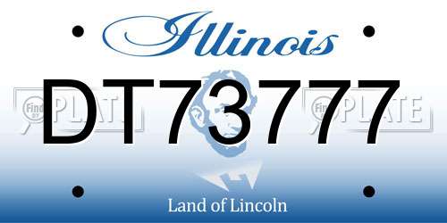 DT73777 Illinois License Plate