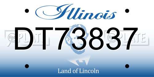 DT73837 Illinois License Plate