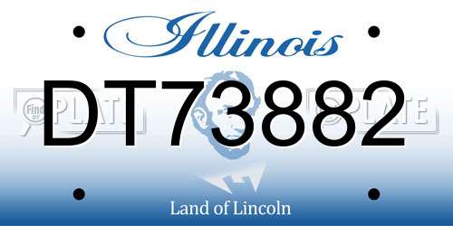 DT73882 Illinois License Plate