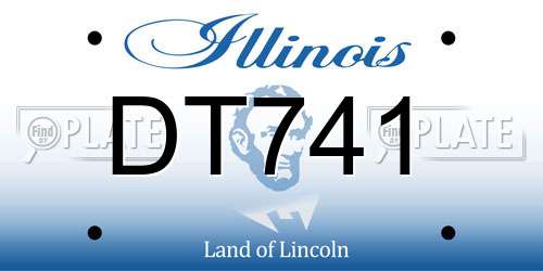 DT741 Illinois License Plate