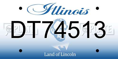 DT74513 Illinois License Plate