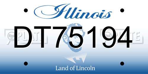 DT75194 Illinois License Plate