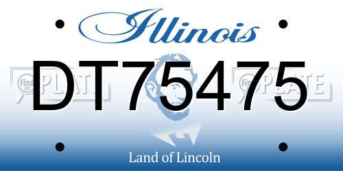 DT75475 Illinois License Plate