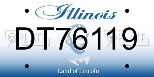 DT76119 Illinois License Plate