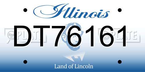 DT76161 Illinois License Plate