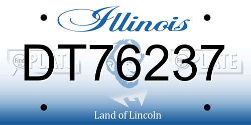 DT76237 Illinois License Plate