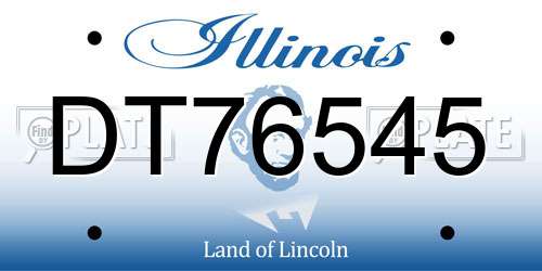 DT76545 Illinois License Plate