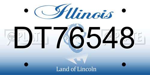 DT76548 Illinois License Plate