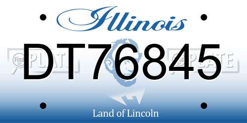 DT76845 Illinois License Plate