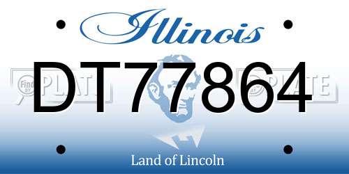 DT77864 Illinois License Plate