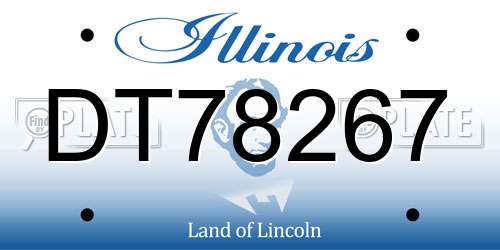 DT78267 Illinois License Plate