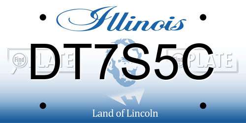 DT7S5C Illinois License Plate
